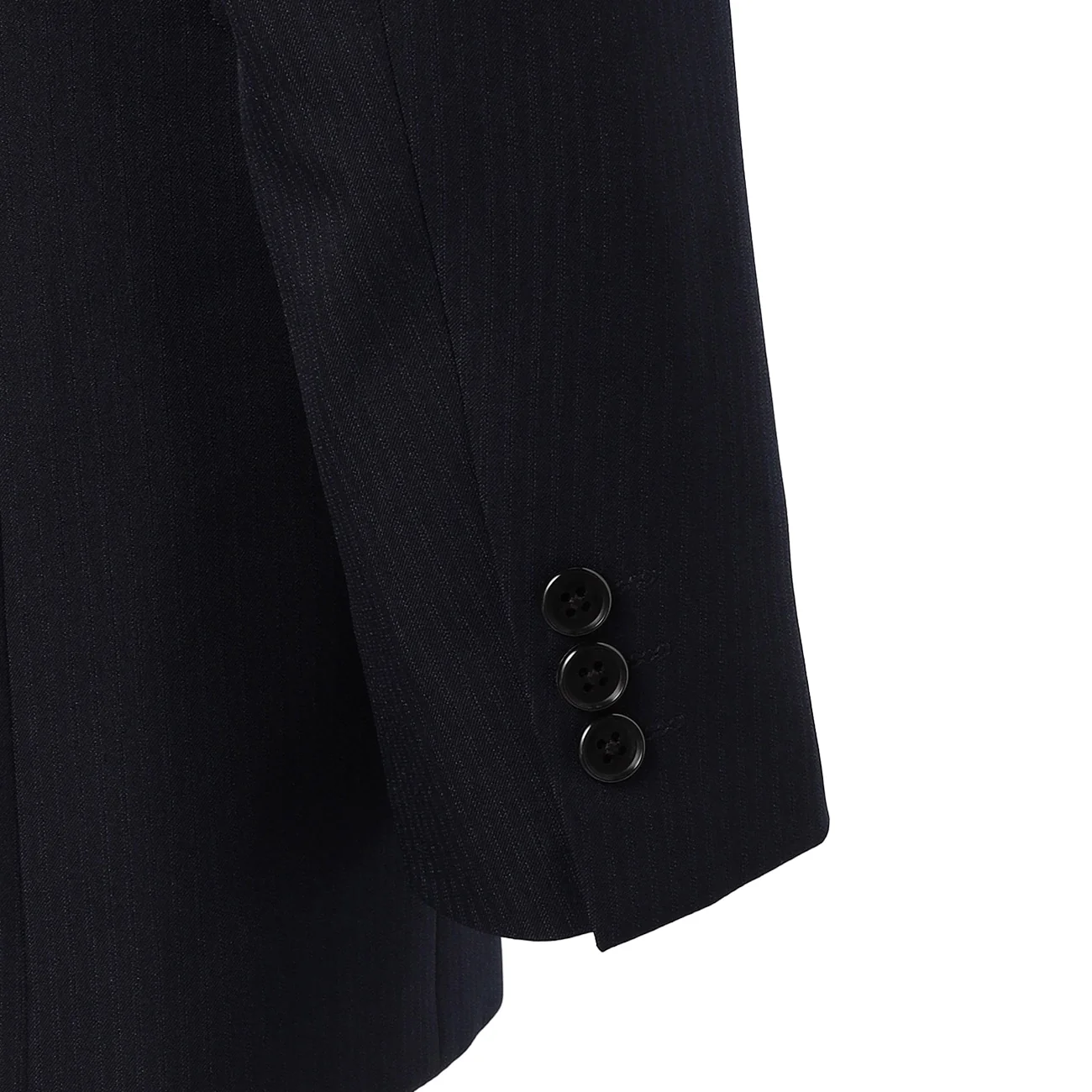 Washable Slim Fit Shadow Stripe Suit - Navy - Image 11