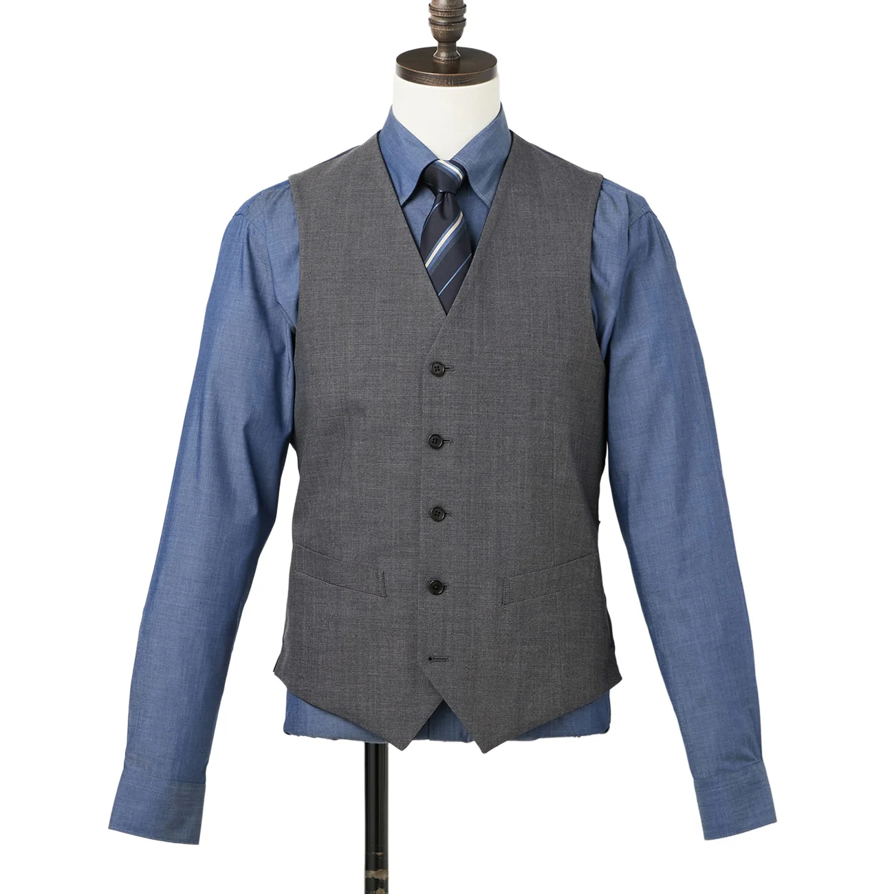 Washable Pinhead 3-piece Suit - Navy - Image 4