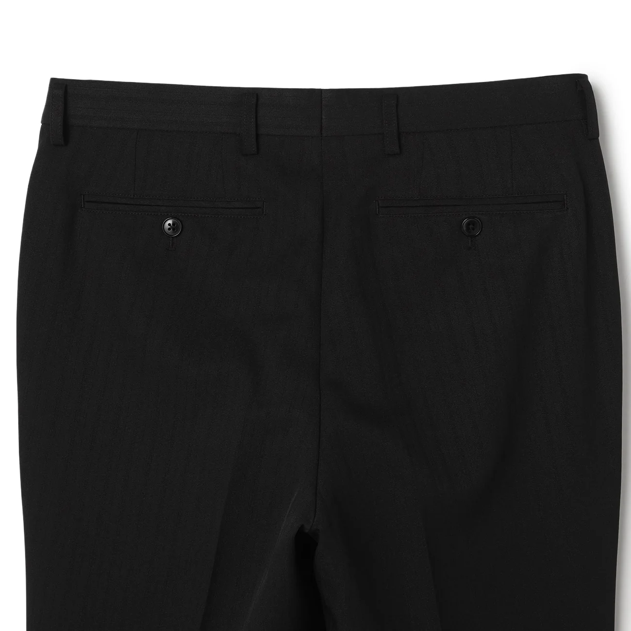 2-Pants Washable Shadow Stripe Suit - Black - Image 10