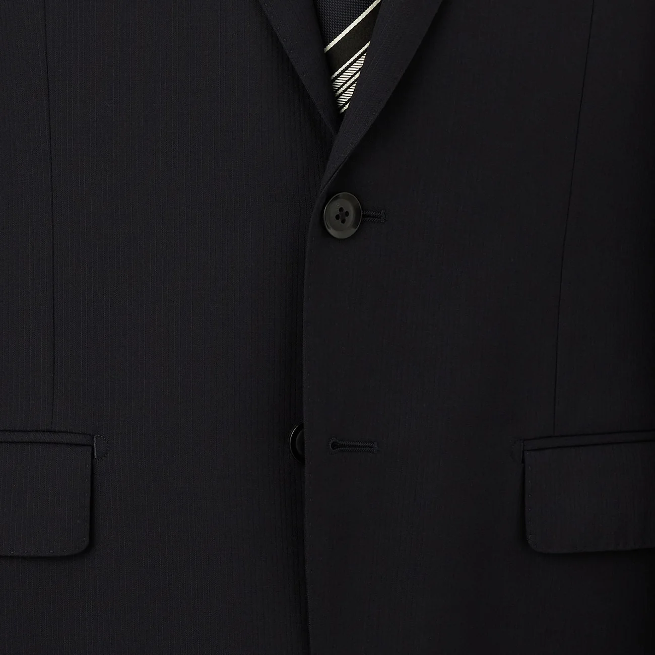 Premium Stretch Shadow Stripe 2-Pant Suit - Navy - Image 10