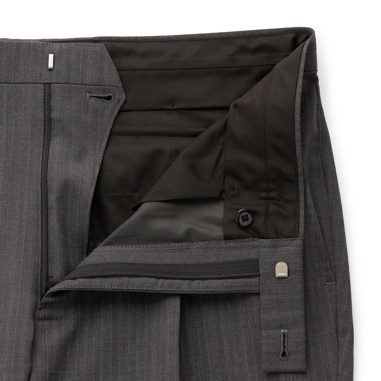 Premium Stretch Stripe 2-Pant Suit - Gray - Image 11