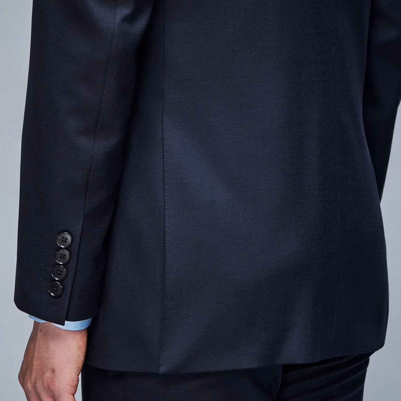 Golden Prestige Line Houndstooth Suit - Navy - Image 4