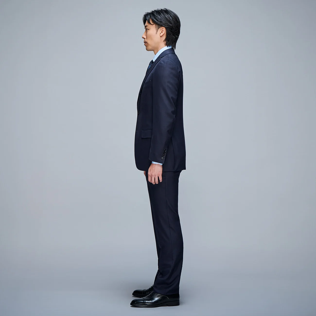 Golden Prestige Line Houndstooth Suit - Navy - Image 5