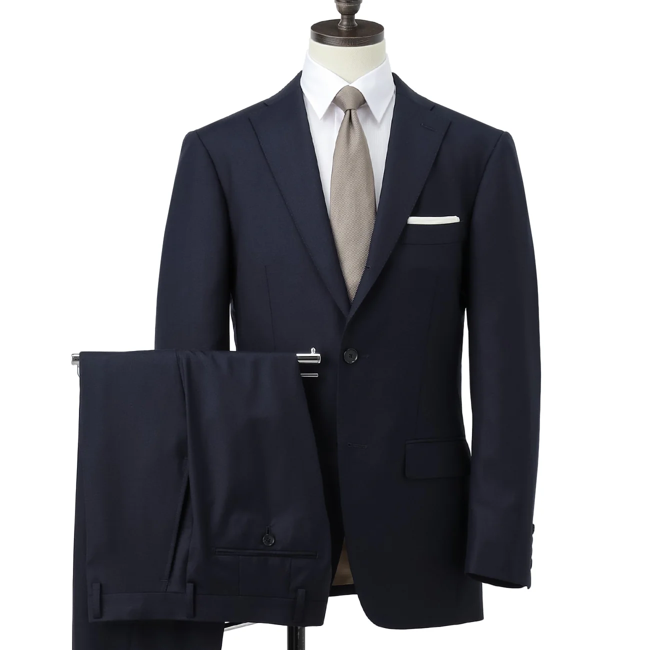 Golden Prestige Line Houndstooth Suit - Navy - Image 7