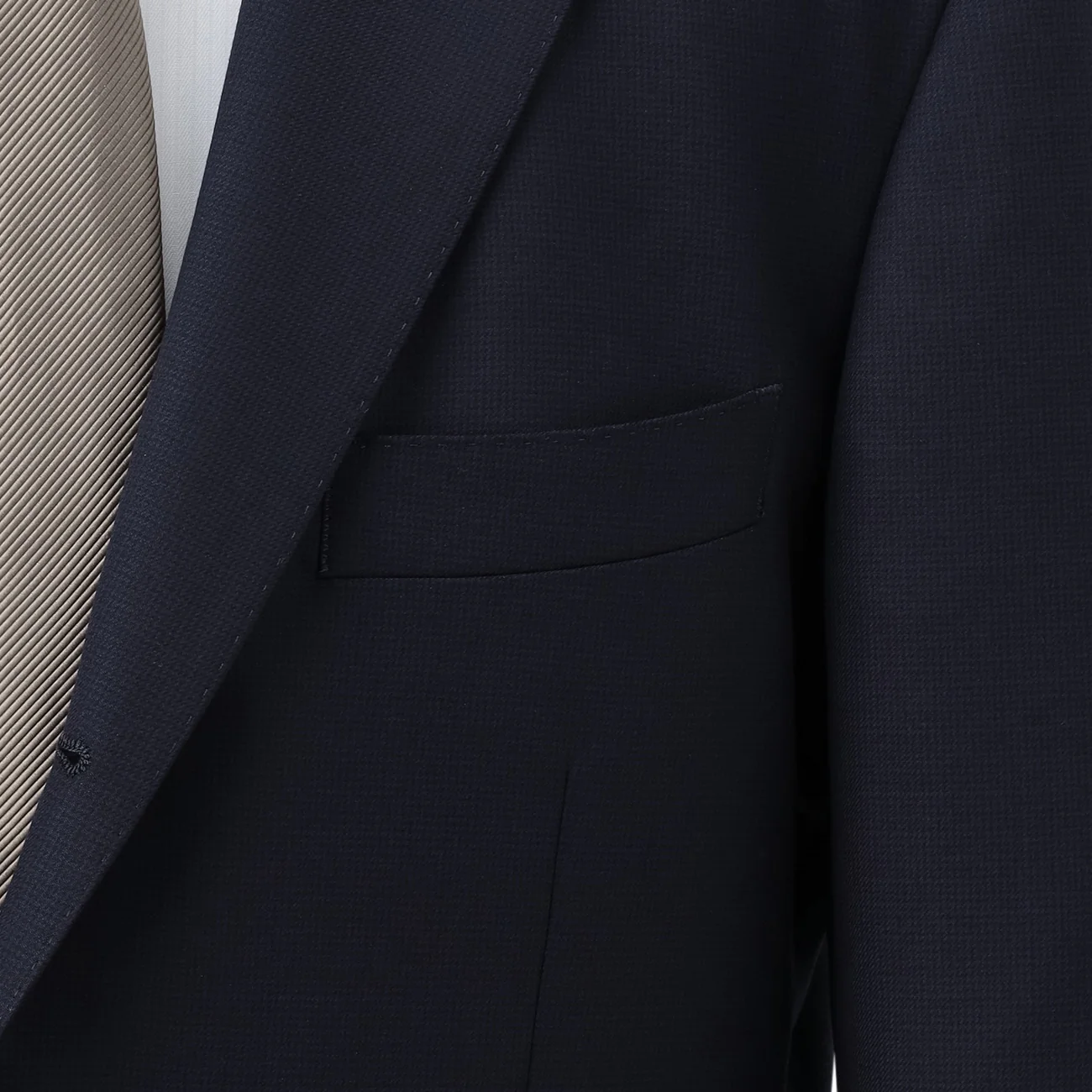 Golden Prestige Line Houndstooth Suit - Navy - Image 9