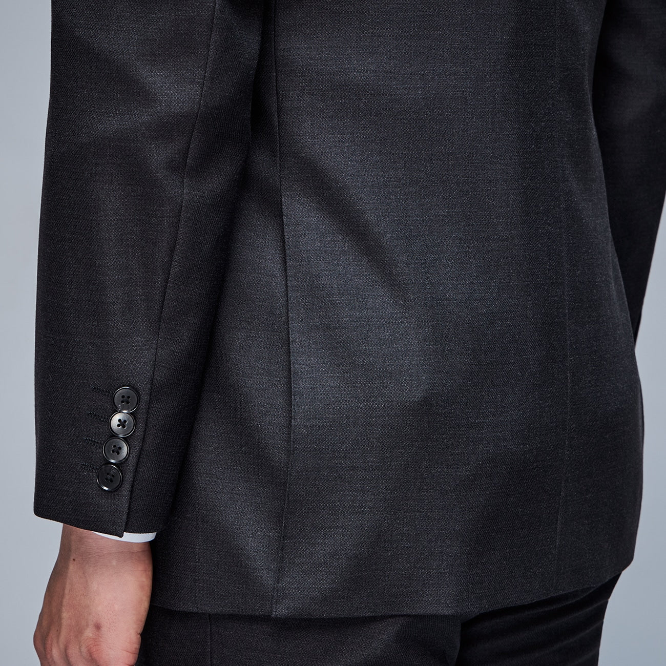 Golden Prestige Line Solid Suit - Charcoal Gray - Image 7