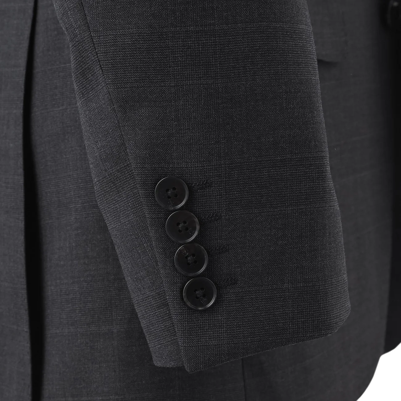 Golden Prestige Line Glen-plaid Suit - Charcoal Gray - Image 11