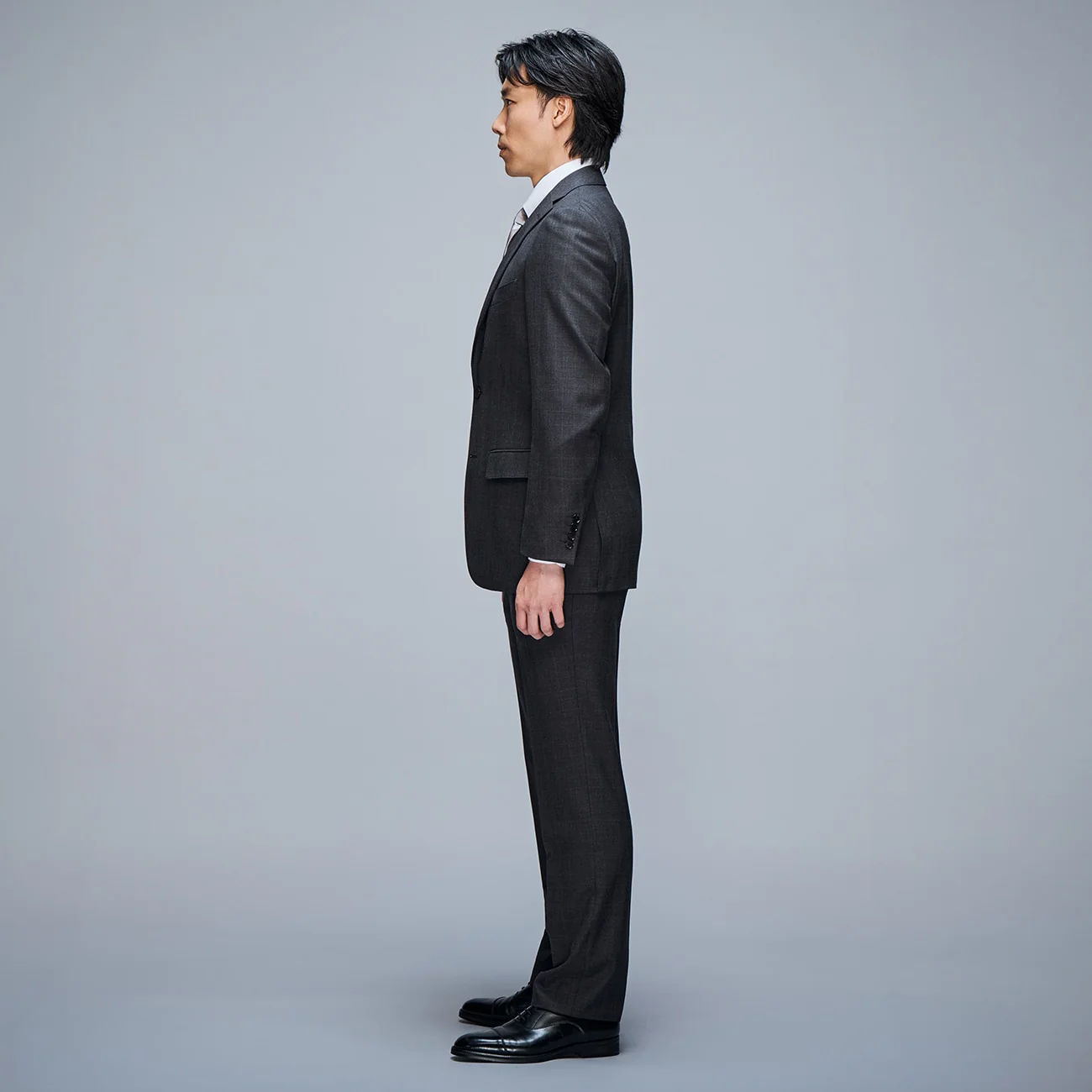 Golden Prestige Line Glen-plaid Suit - Charcoal Gray - Image 5