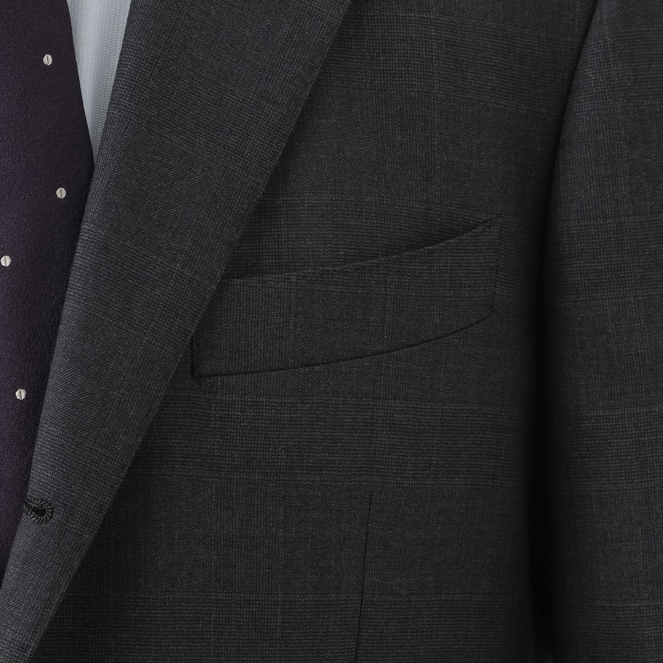 Golden Prestige Line Glen-plaid Suit - Charcoal Gray - Image 9