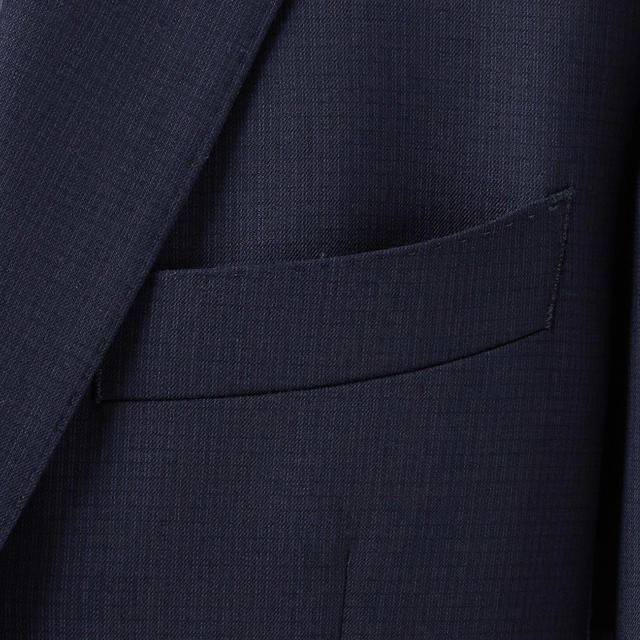 Golden Prestige Line Micro Check Slim Fit Suit - Navy - Image 3