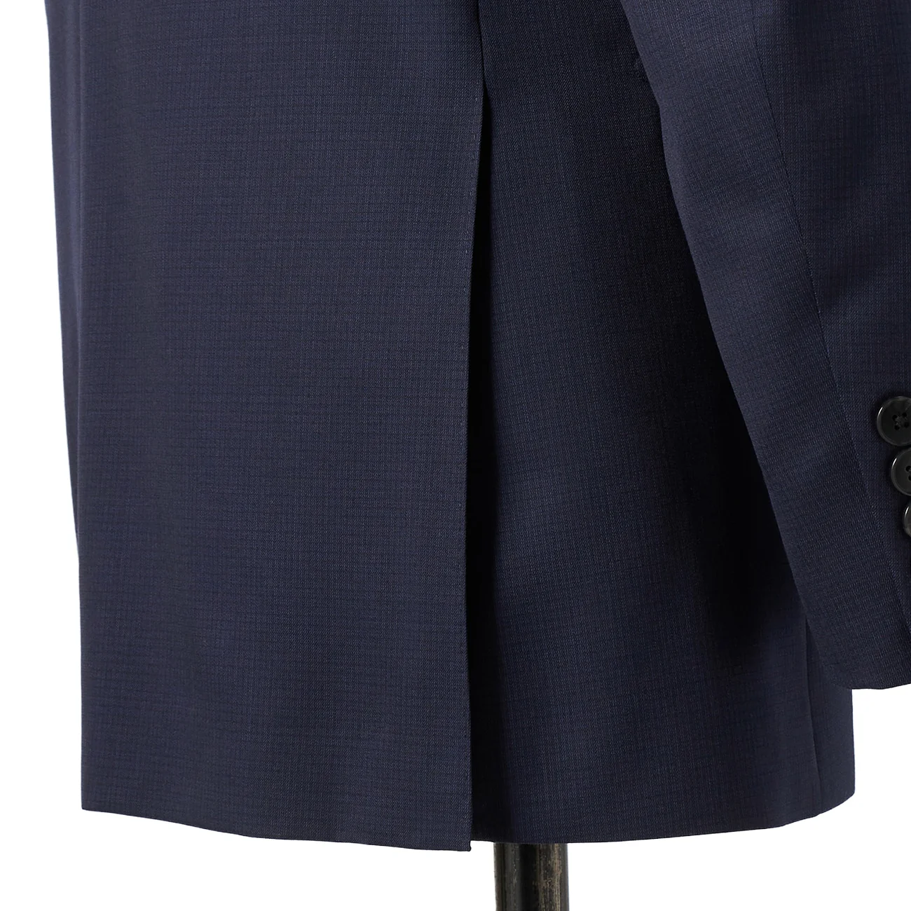 Golden Prestige Line Micro Check Slim Fit Suit - Navy - Image 6