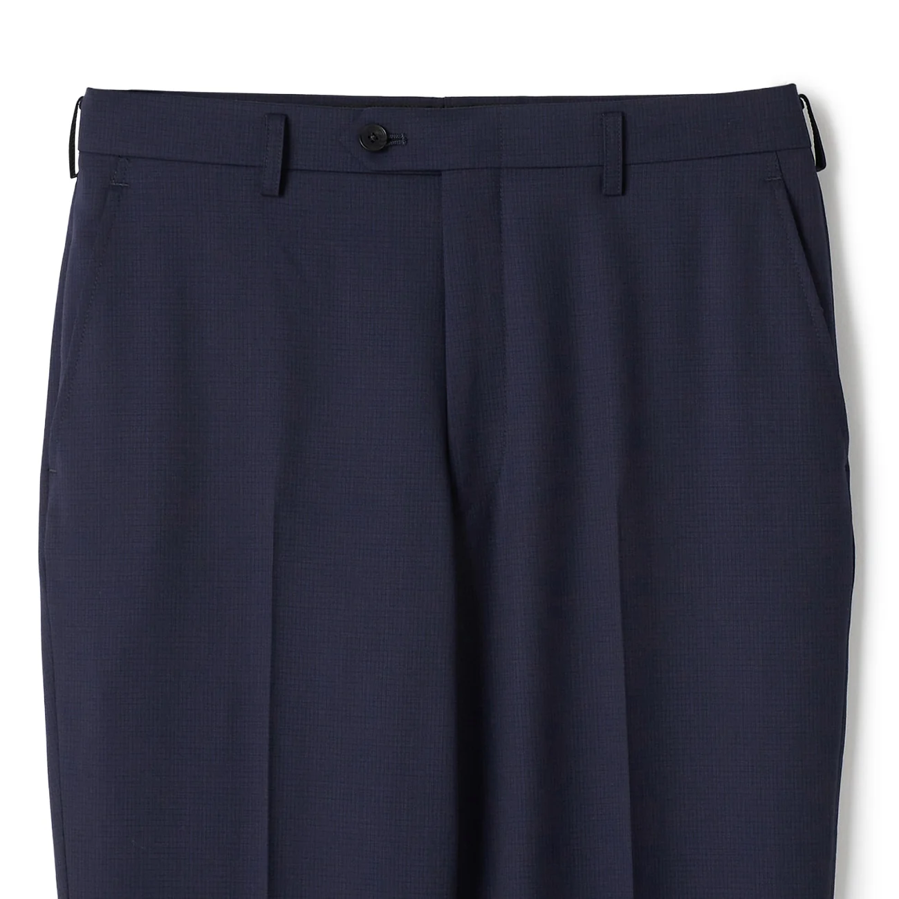 Golden Prestige Line Micro Check Slim Fit Suit - Navy - Image 9