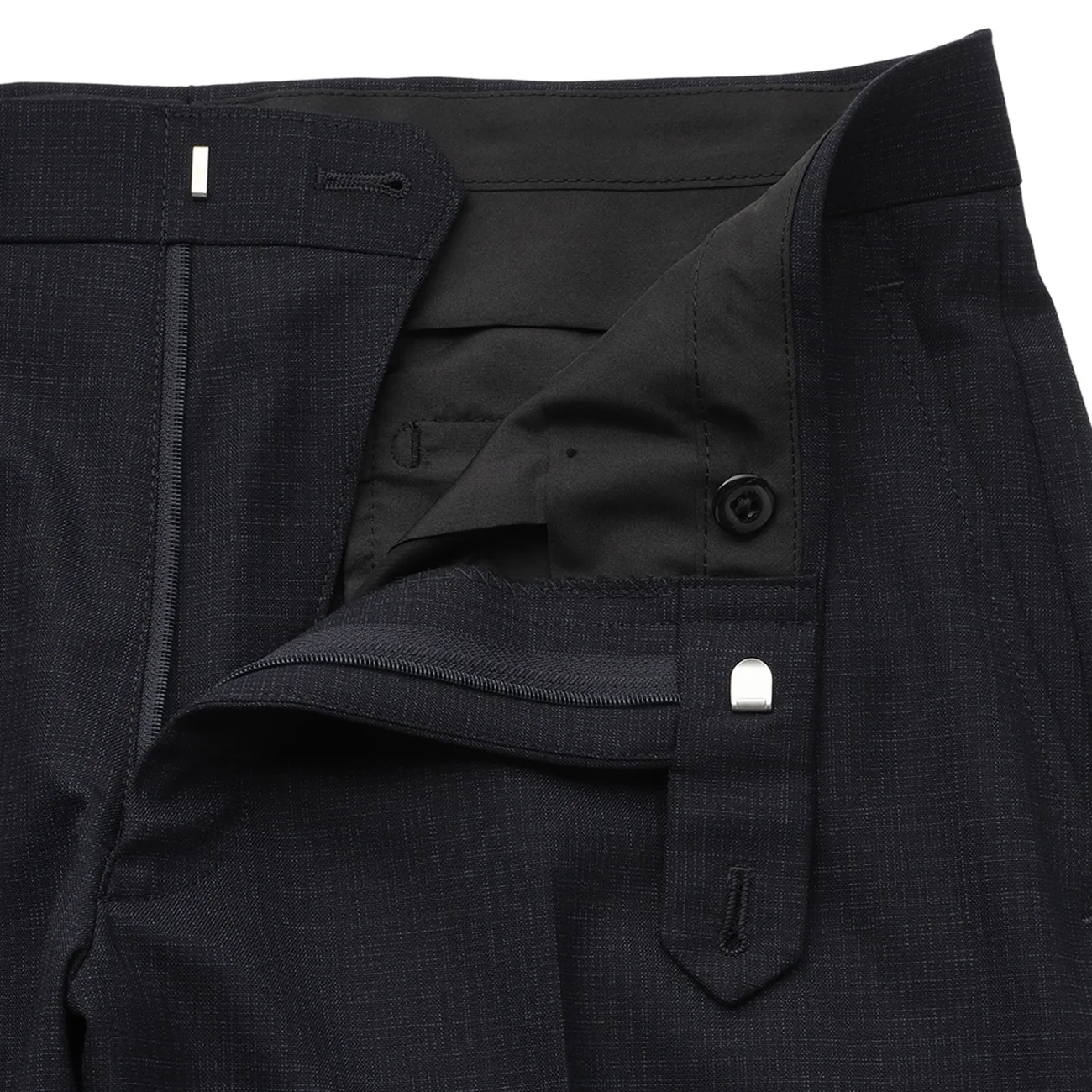 Washable Glen-plaid Slim Fit Suit - Navy - Image 15