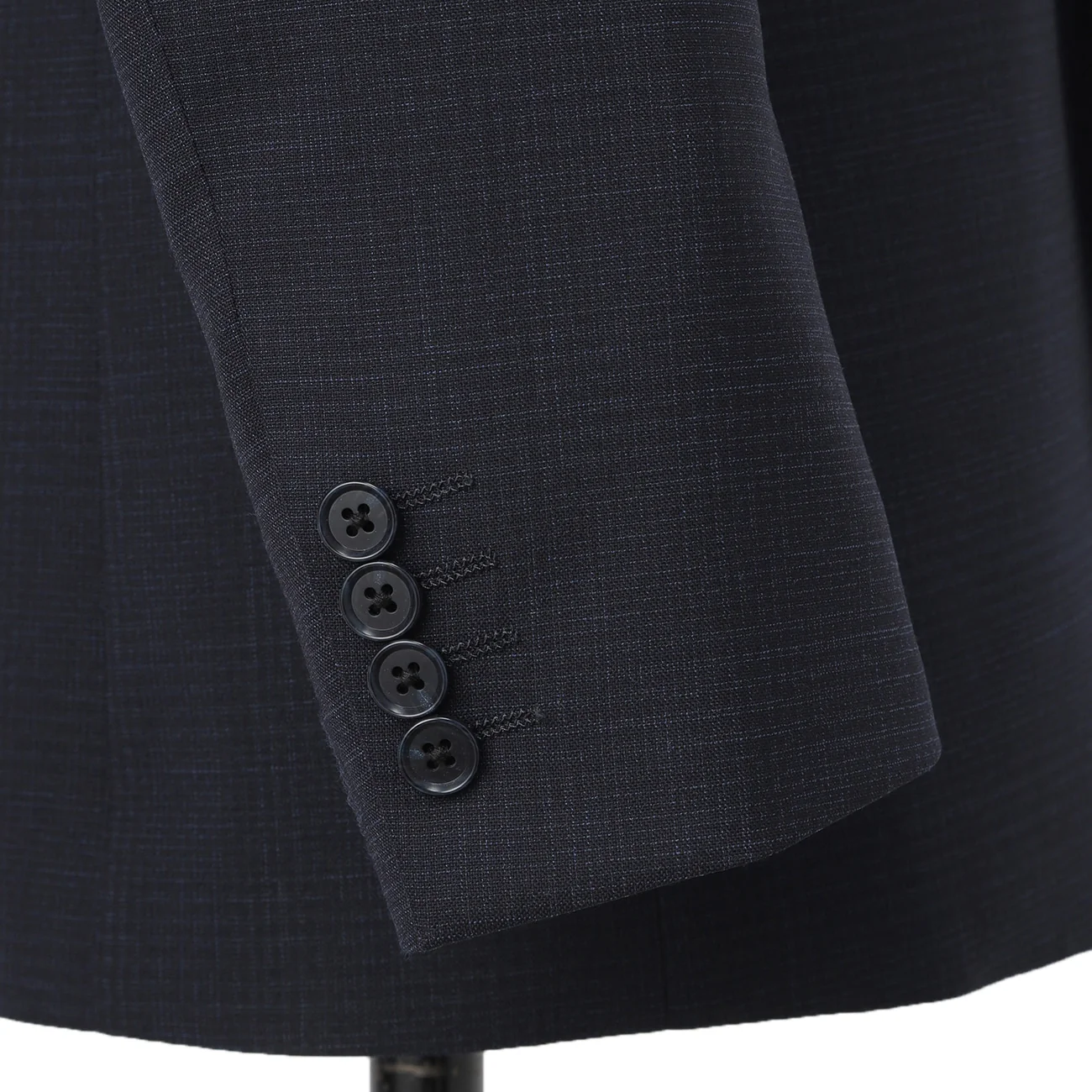 Washable Glen-plaid Slim Fit Suit - Navy - Image 9