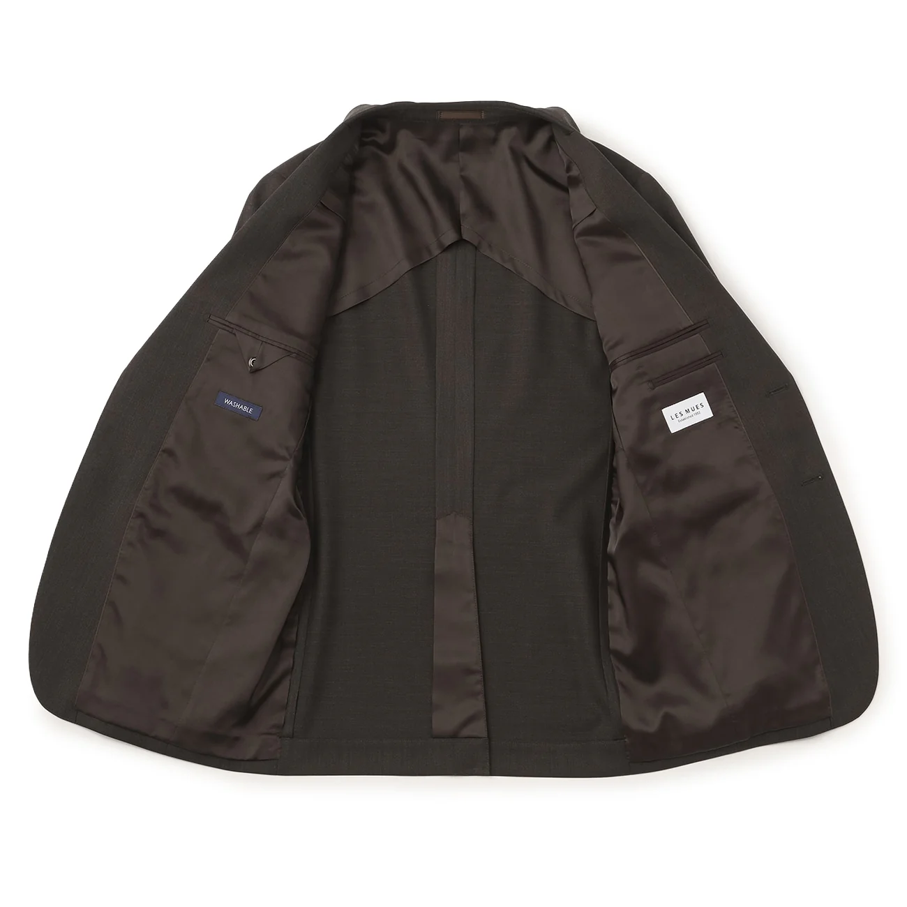 Washable Slim Fit Suit - Brown - Image 13