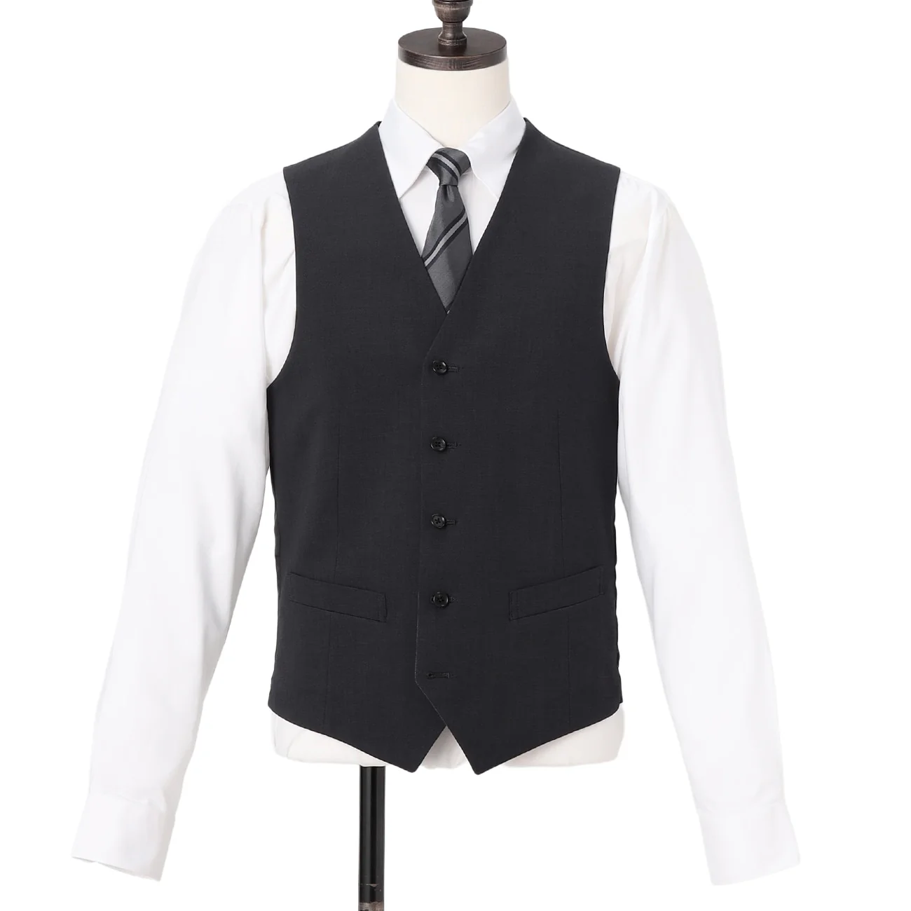 Washable Pinhead 3-piece Suit - Gray - Image 3