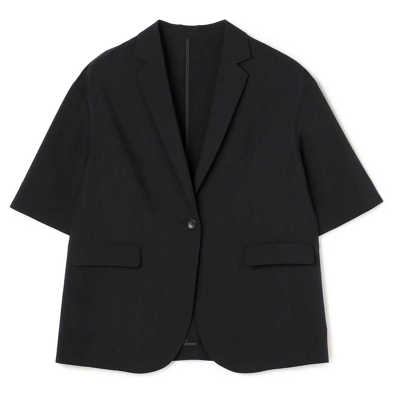 RIRANCHA Stretch Short Sleeve Jacket - Navy - Image 7