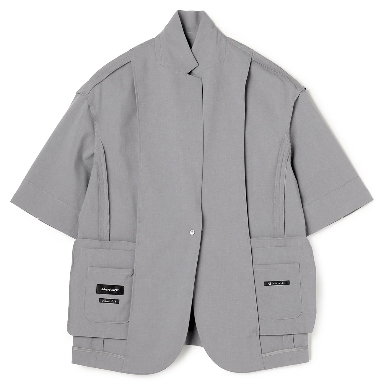 RIRANCHA Stretch Short Sleeve Jacket - Gray - Image 11