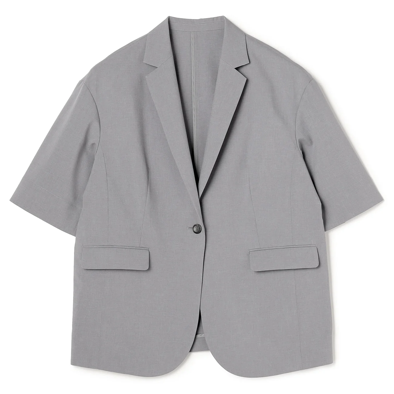 RIRANCHA Stretch Short Sleeve Jacket - Gray - Image 5