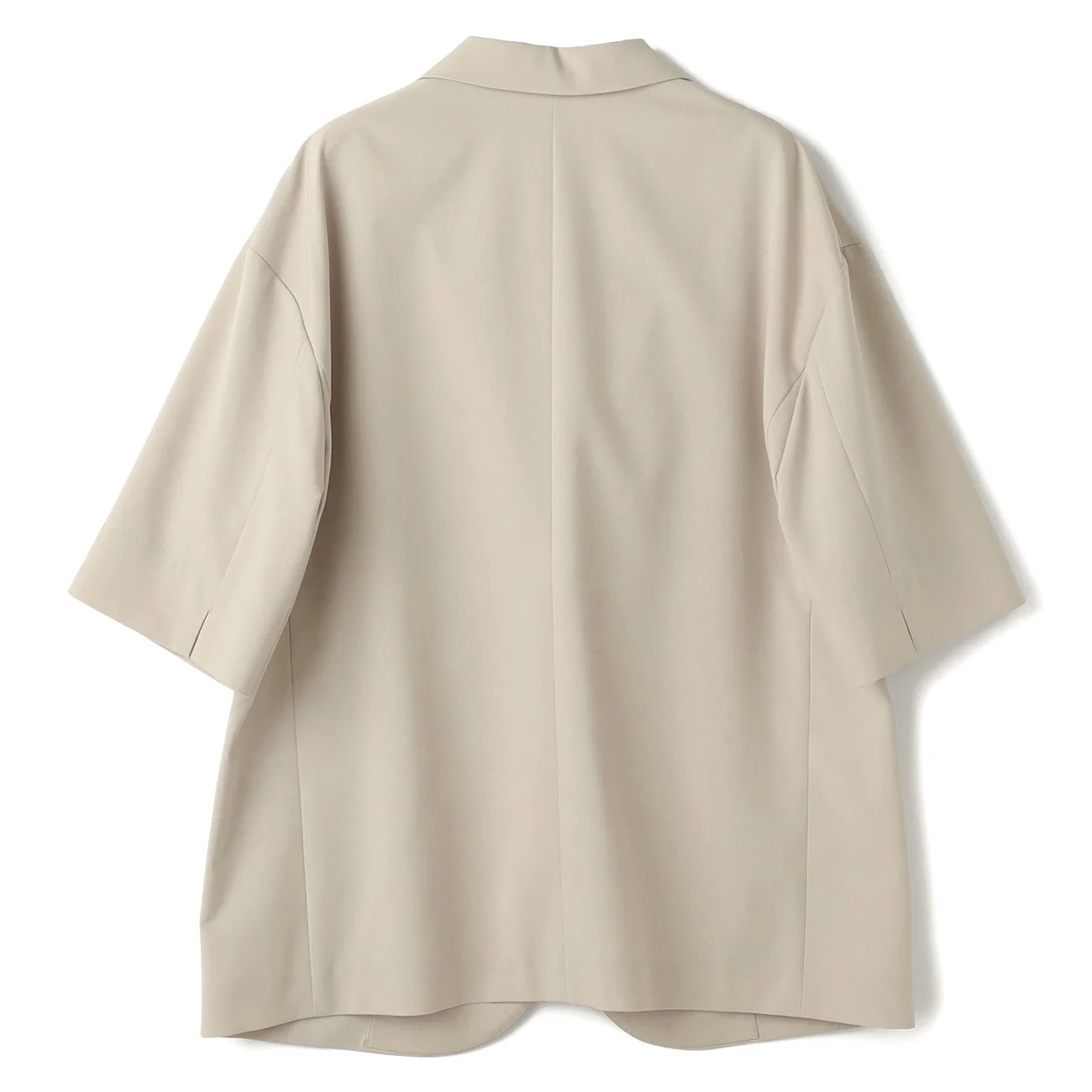 RIRANCHA Stretch Short Sleeve Jacket - Beige - Image 7