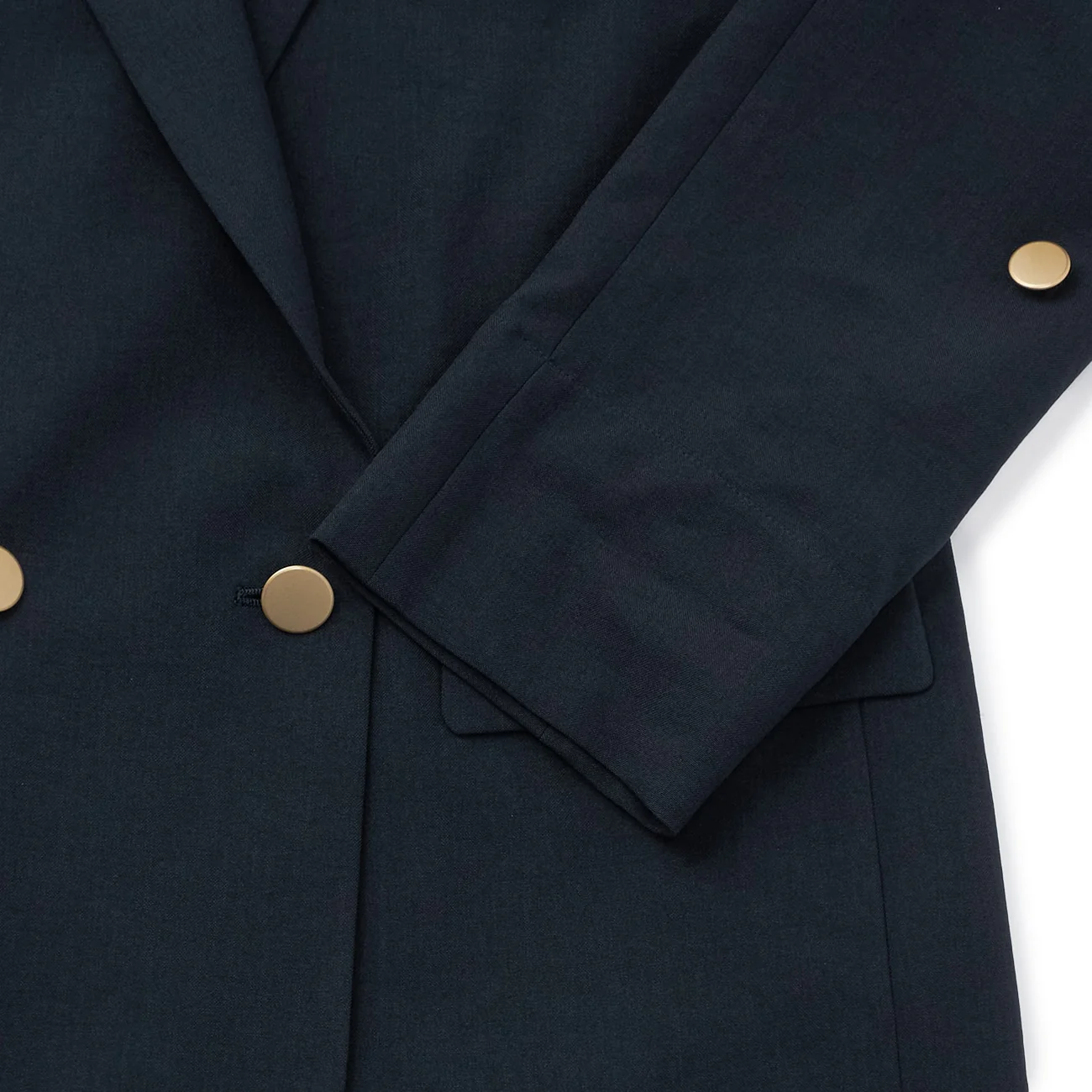 RIRANCHA Stretch Double Breasted Jacket - Navy - Image 12