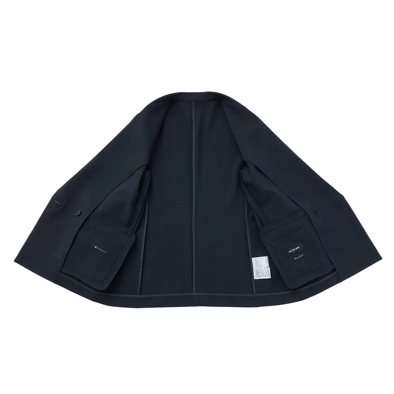 RIRANCHA Stretch Double Breasted Jacket - Navy - Image 13