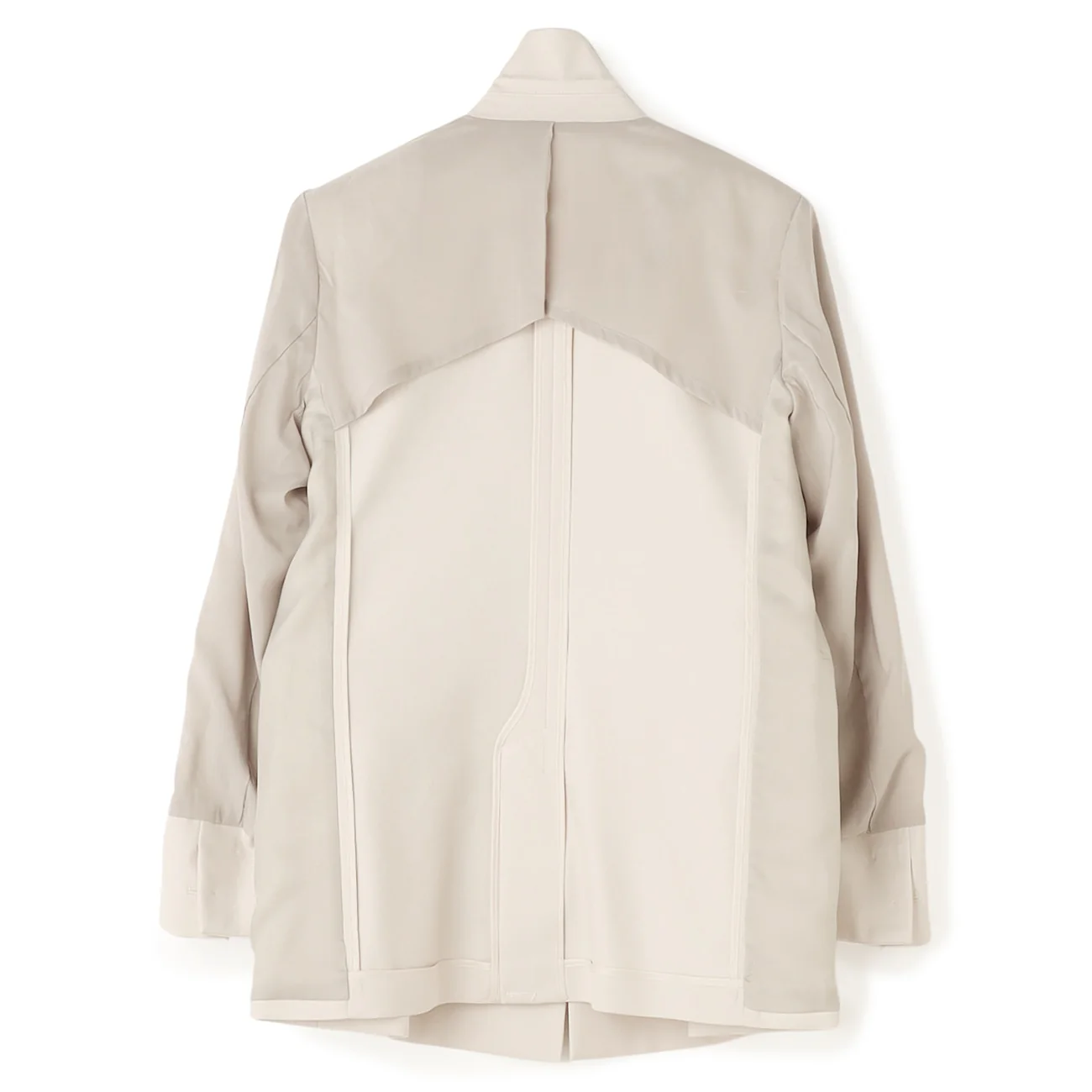 Stretch Bright Twill Double-Breasted Jacket - Off White - Image 14