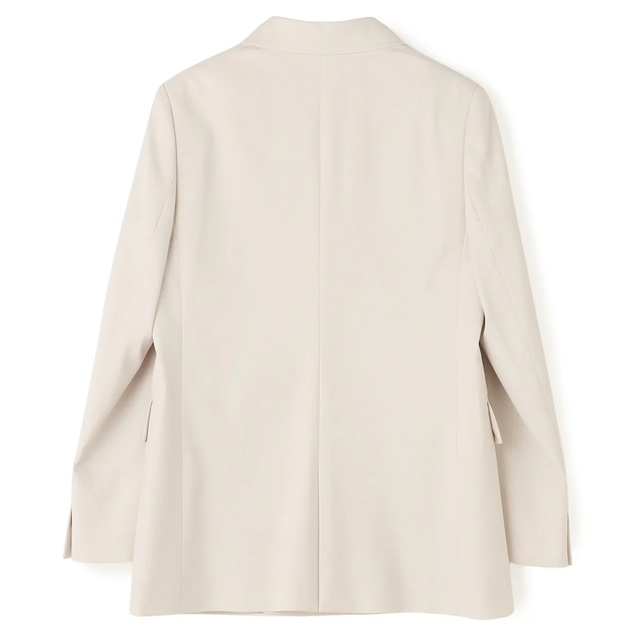 Stretch Bright Twill Double-Breasted Jacket - Off White - Image 9