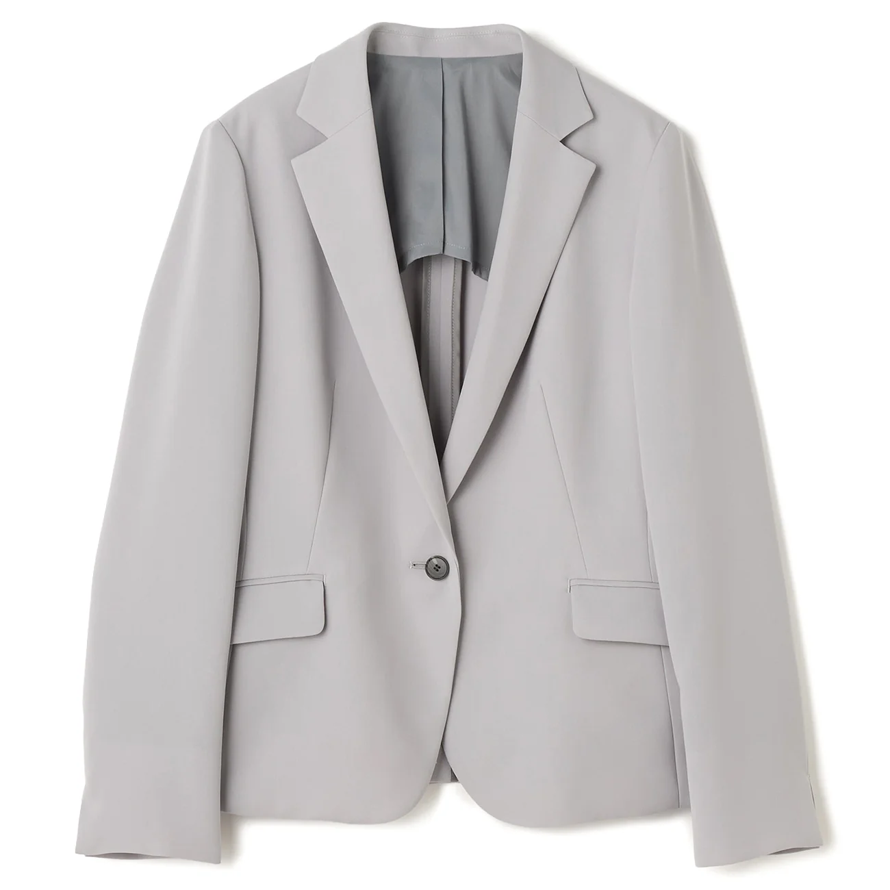 Powdery Stretch Tailored Jacket  - Gray - Image 4