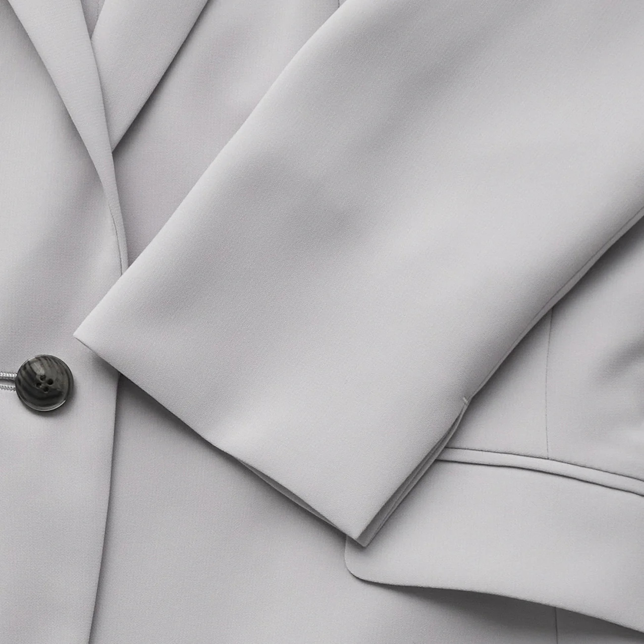Powdery Stretch Tailored Jacket  - Gray - Image 7