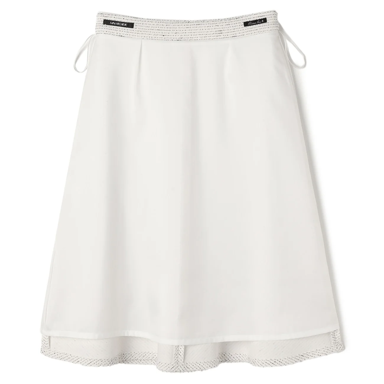 Knit Tweed Flare Skirt - Off White - Image 18