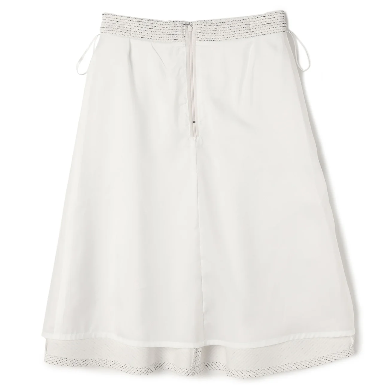 Knit Tweed Flare Skirt - Off White - Image 19