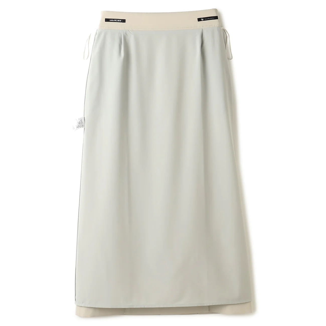 Water-repellent Stretch Long Skirt - Beige - Image 9