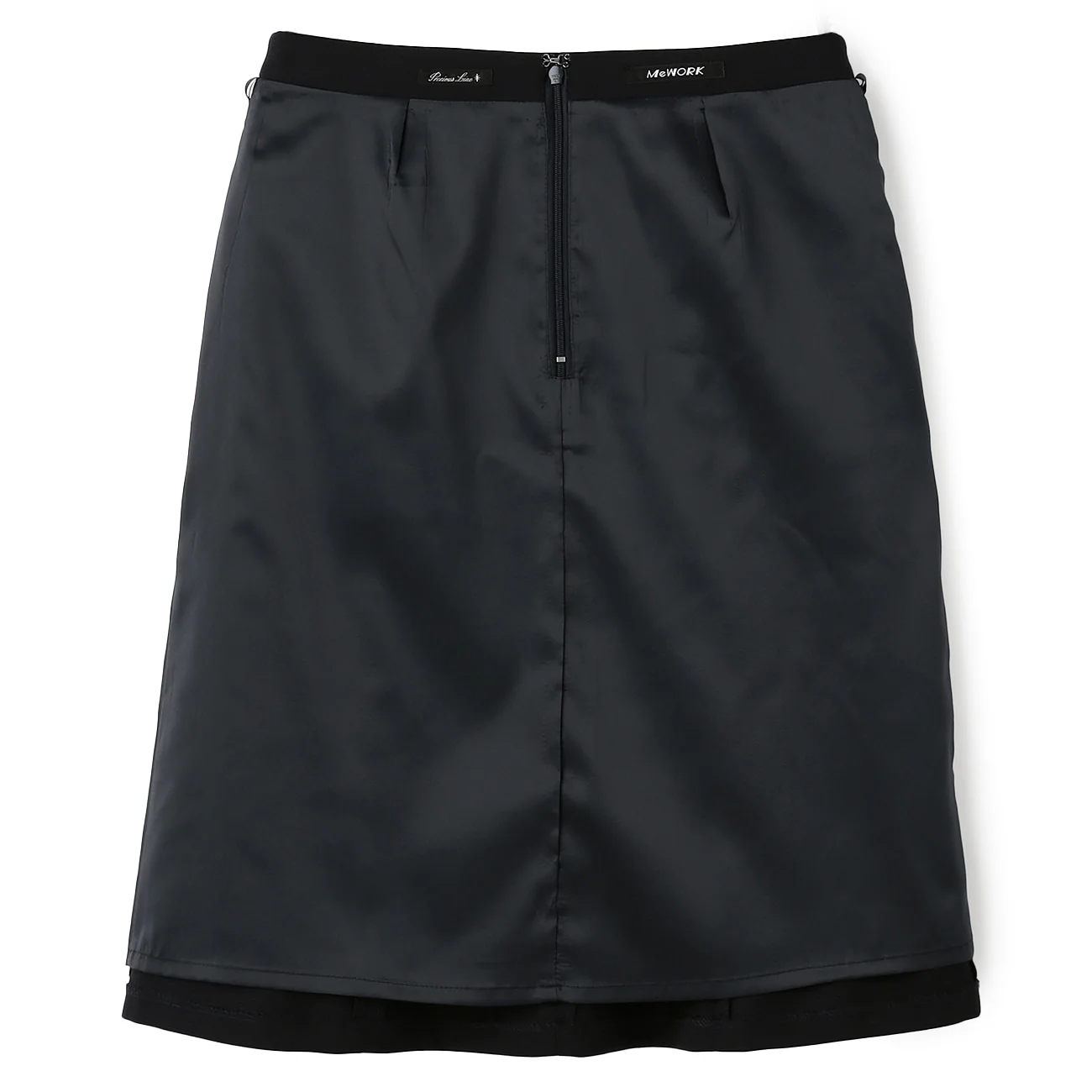 Washable Semi-Flare Skirt -Navy - Image 10