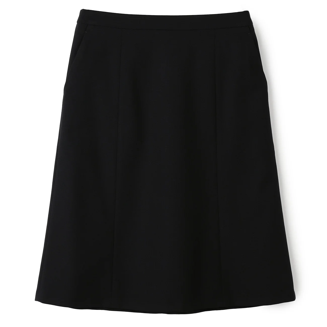Washable Semi-Flare Skirt -Navy - Image 6
