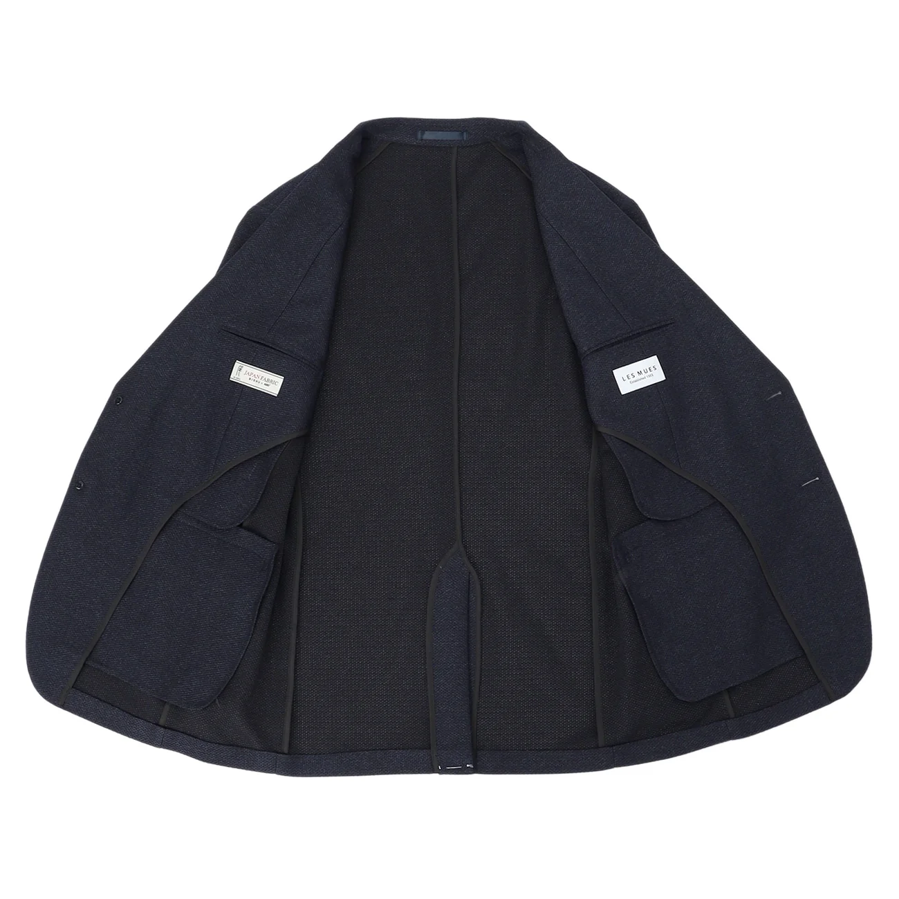 Bishu Japanese Fabric Washable Linen Blend Sport Coat - Navy - Image 7
