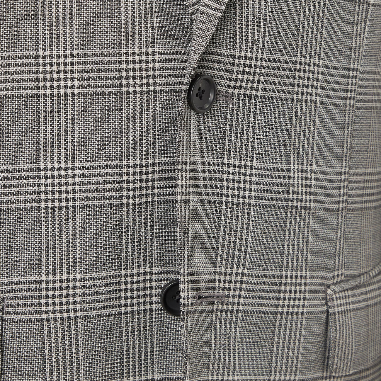 Aircool Washable Wool-blend Glen Plaid Jacket - Gray - Image 4