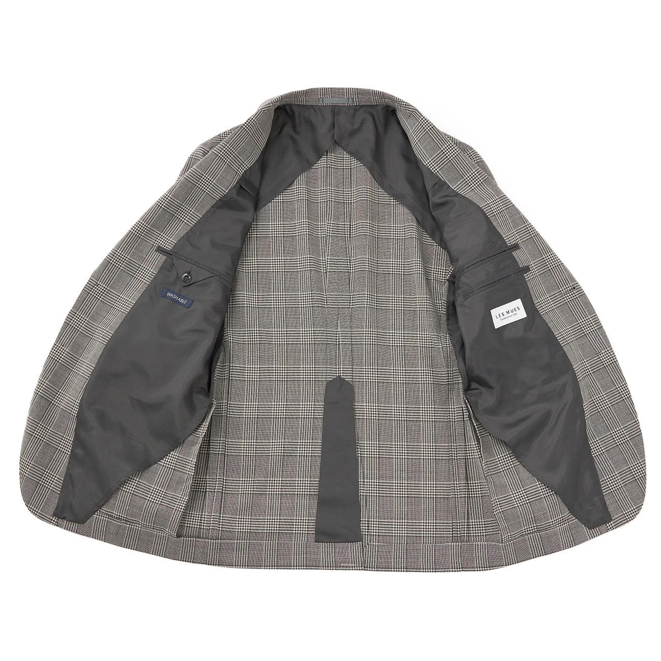 Aircool Washable Wool-blend Glen Plaid Jacket - Gray - Image 7