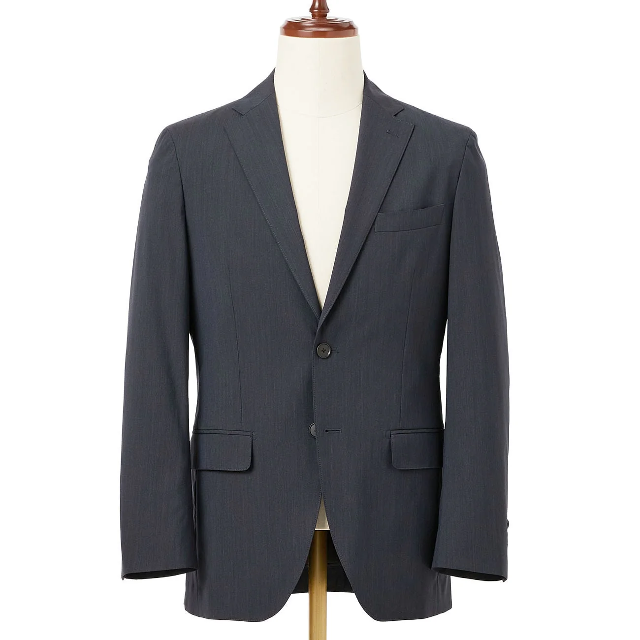 Washable Super Stretch Chambray-Like Suit Jacket - Navy - Image 6