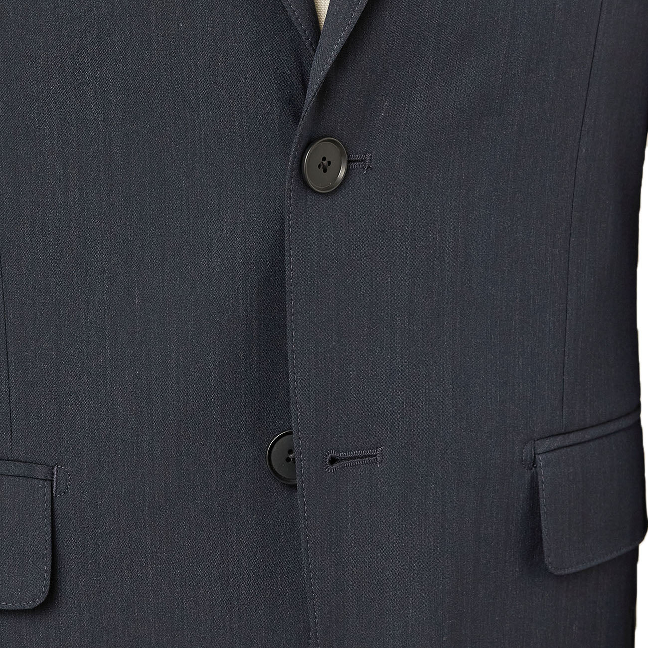 Washable Super Stretch Chambray-Like Suit Jacket - Navy - Image 9