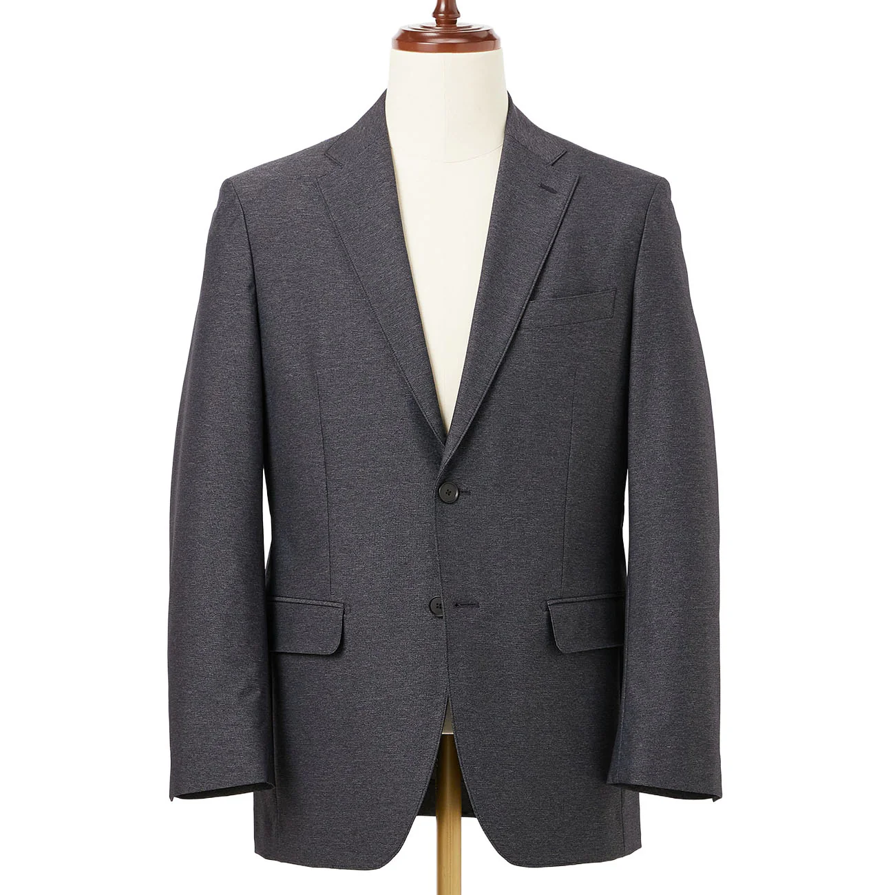 Washable Super Stretch Denim-Like Suit Jacket - Navy - Image 3