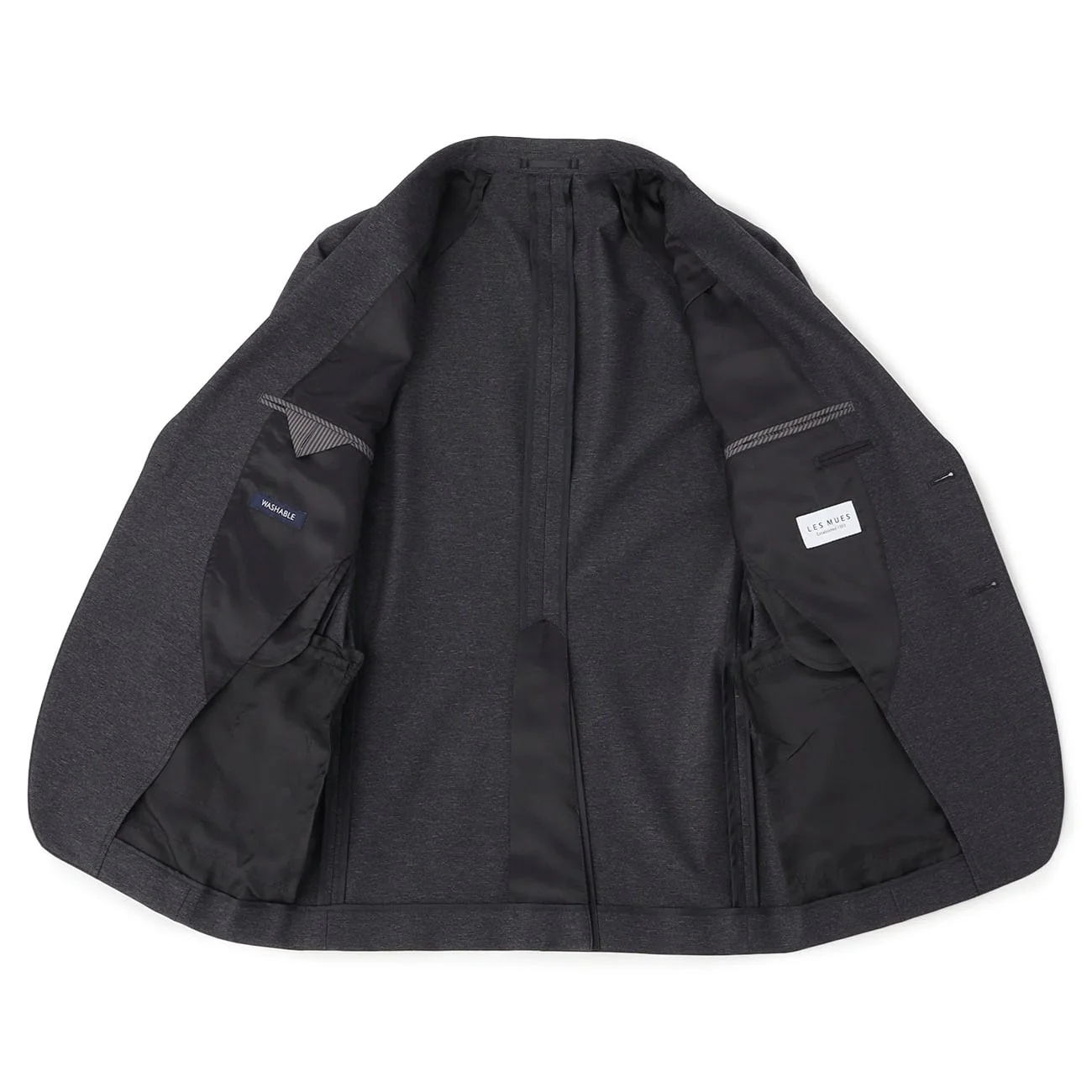 Washable Super Stretch Denim-Like Suit Jacket - Navy - Image 9