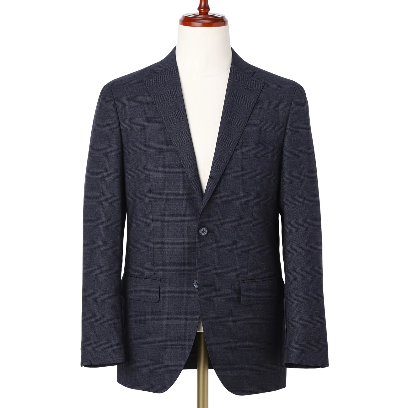 REDA Super Stretch Glen-plaid Jacket - Navy - Image 7