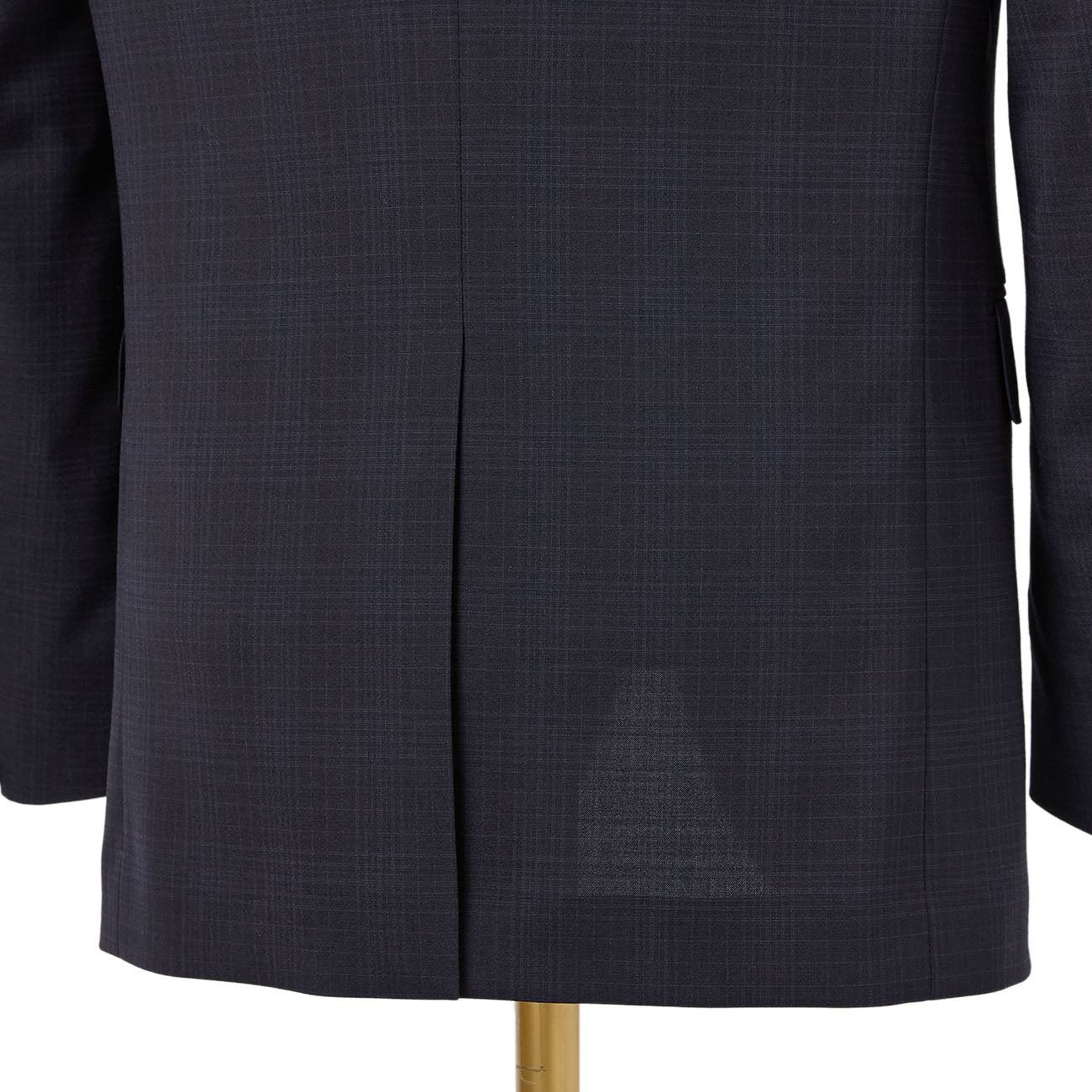 Washable Super Stretch Glen Plaid Wool Blend Suit Jacket - Navy - Image 6