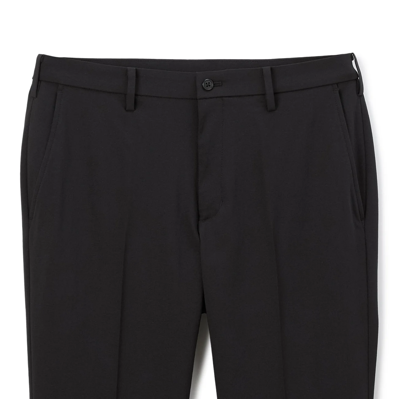 Adjustable Hem Super Stretch Flat Front Tapered Dress Pants - Image 13