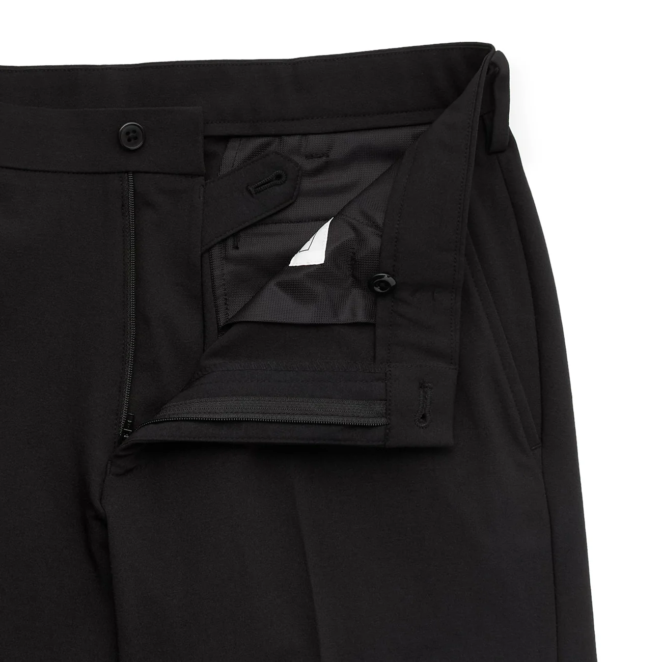 Adjustable Hem Super Stretch Flat Front Tapered Dress Pants - Image 15