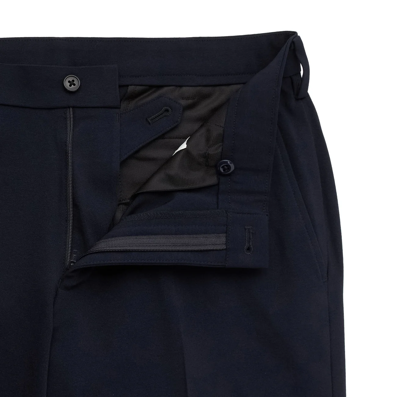 Adjustable Hem Super Stretch Flat Front Tapered Dress Pants - Image 7