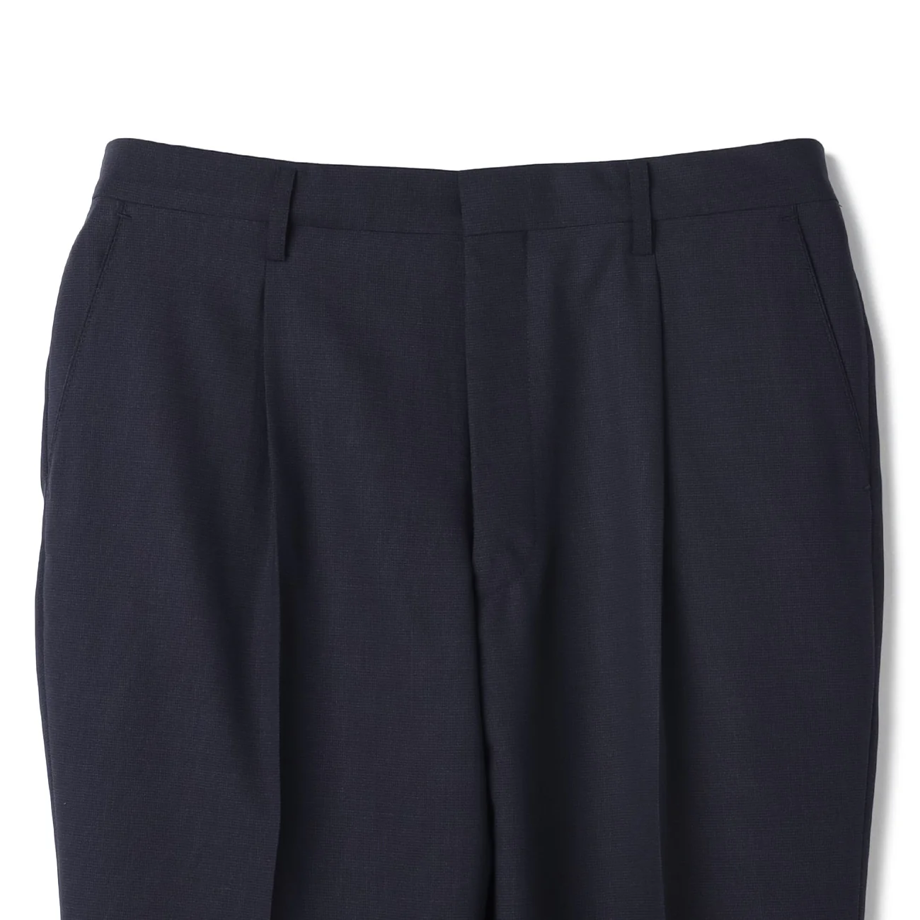 Aircool Japan Made Washable Blend Single-pleated Pants - Navy - Image 3