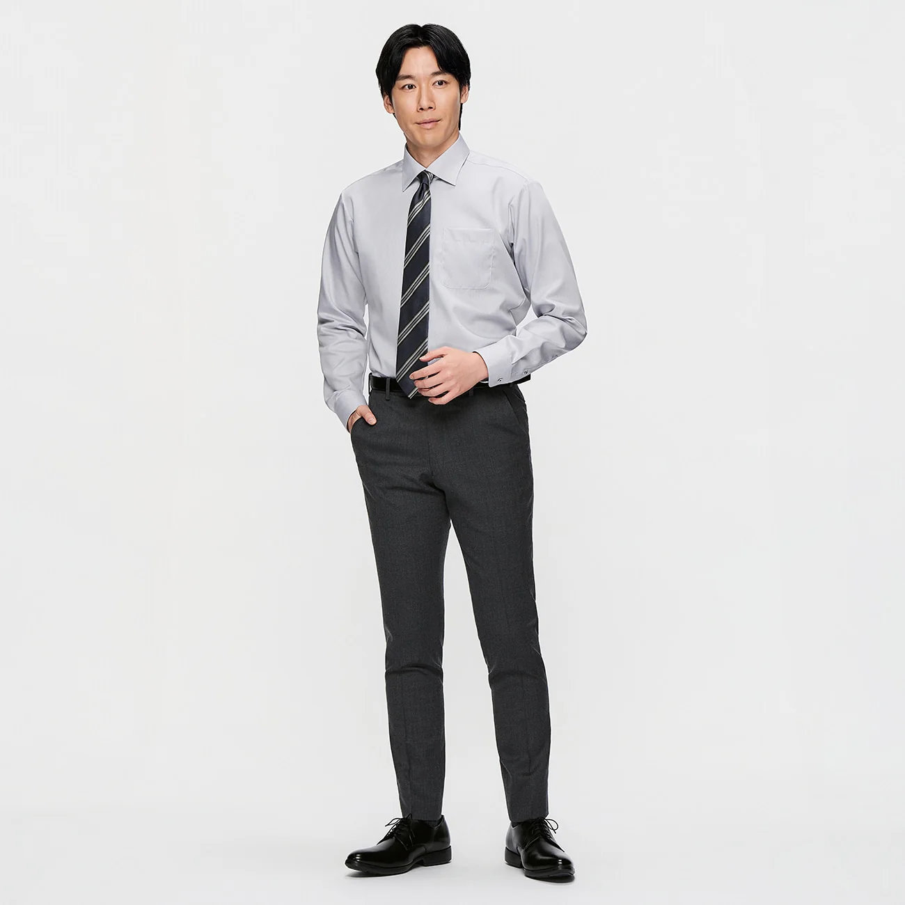 Washable Stretch Milled Wool Blend Flat Front Tapered Pants - Image 15
