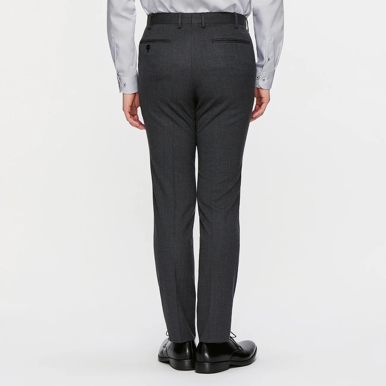 Washable Stretch Milled Wool Blend Flat Front Tapered Pants - Image 17